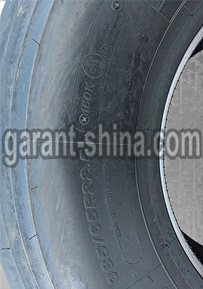 Bridgestone Duravis R-Trailer 002 (прицепная) 385/65 R22.5 160K 20PR - Фото размера и индексов на боковине